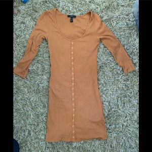 Brown mini dress